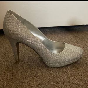 Worthing Silver Sparkly Heel